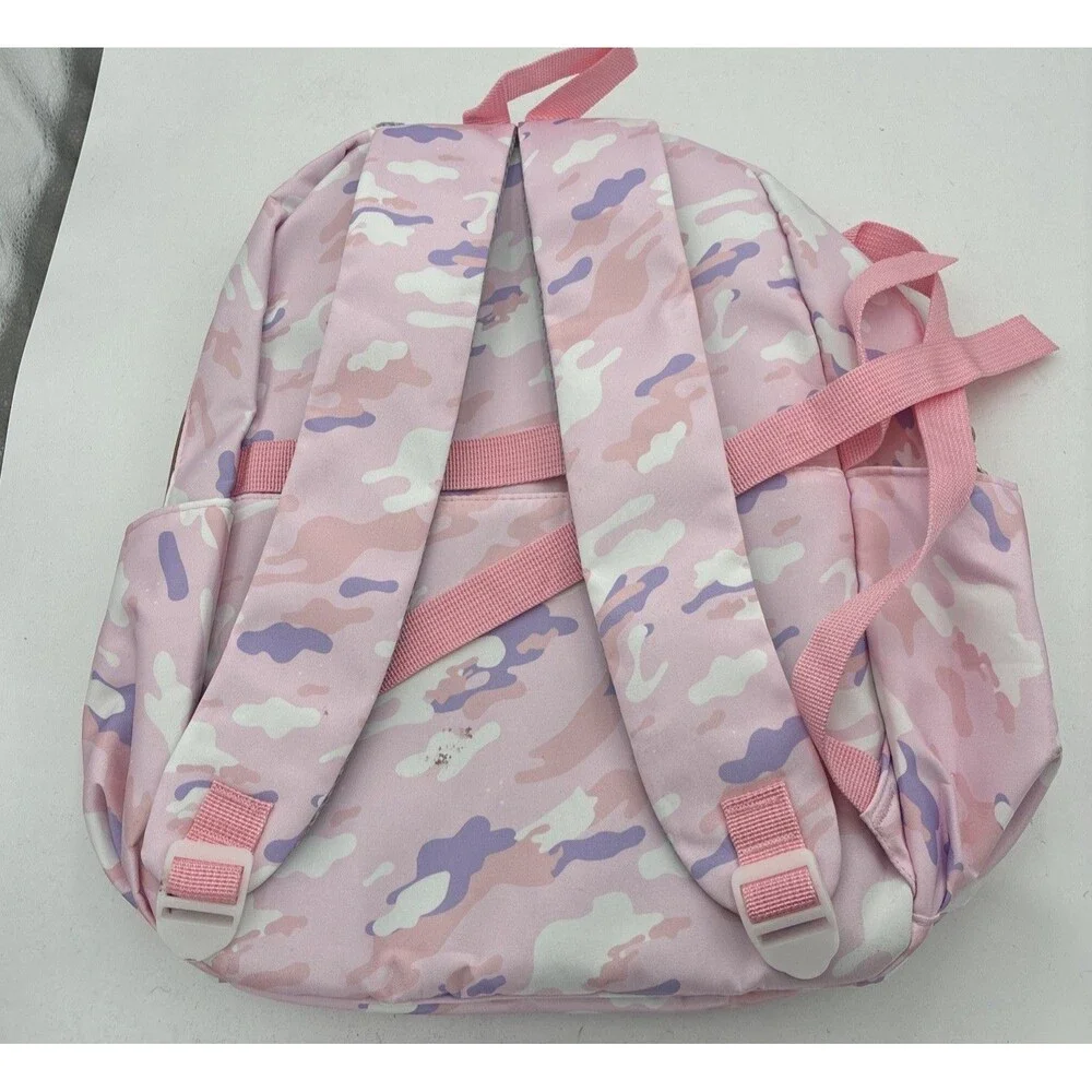 camolauge pink back pack with lunch bag&pencil case nylon large capacity school